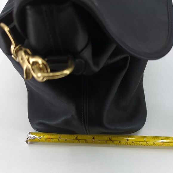 COACH Leather Weekender Duffel Gym Shoulder Bag Black Travel 1995 K5B-0522 VTG - Picture 6 of 11